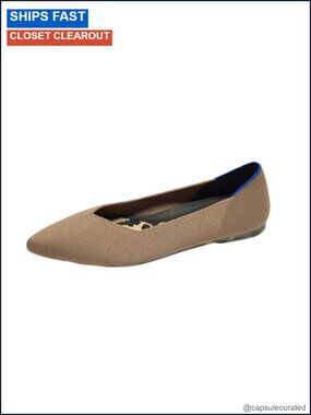 Point II Slip-On Ballet Flat Pointed Toe Knit Comfortable Washable
